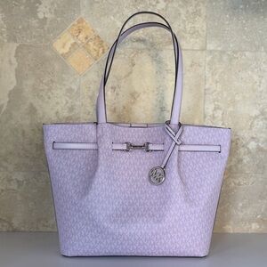 Michael Kors Carson LG East West Tote Shoulder Bag MK Lilac